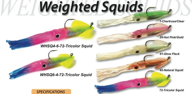 Tsunami Soft Plastic Weighted Squids 3 Tsunami Soft Plastic Weighted Squids