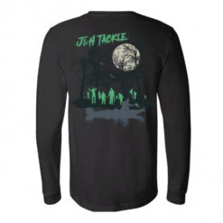 J&H Tackle Zombie Largemouth Bass Long Sleeve T-Shirt -Fishing Gear Store image 1735