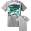 David Dunleavy Striper Lighthouse Short Sleeve T-Shirt -Fishing Gear Store image 1739