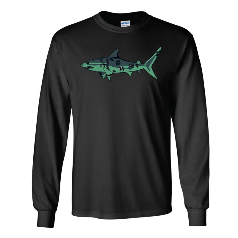 J&H Tackle Zombie Shark Long Sleeve T-Shirt 3 J&H Tackle Zombie Shark Long Sleeve T-Shirt